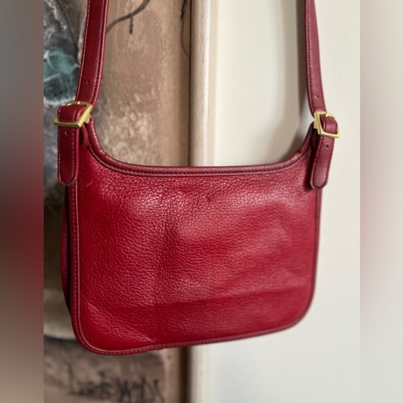 Giani Bernini Red Vtg Crossbody Real Leather Bag - Picture 12 of 14